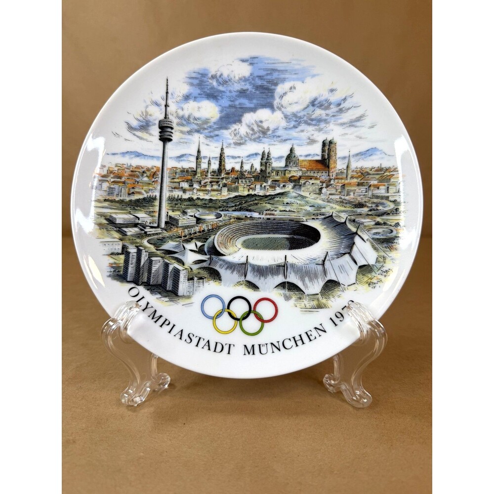 Vintage Kaiser Porcelain Plate 1972 Summer Olympics Munich Germany Souvenir Dish